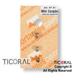 CORTANTE C 21 CORAZON MINI x 3